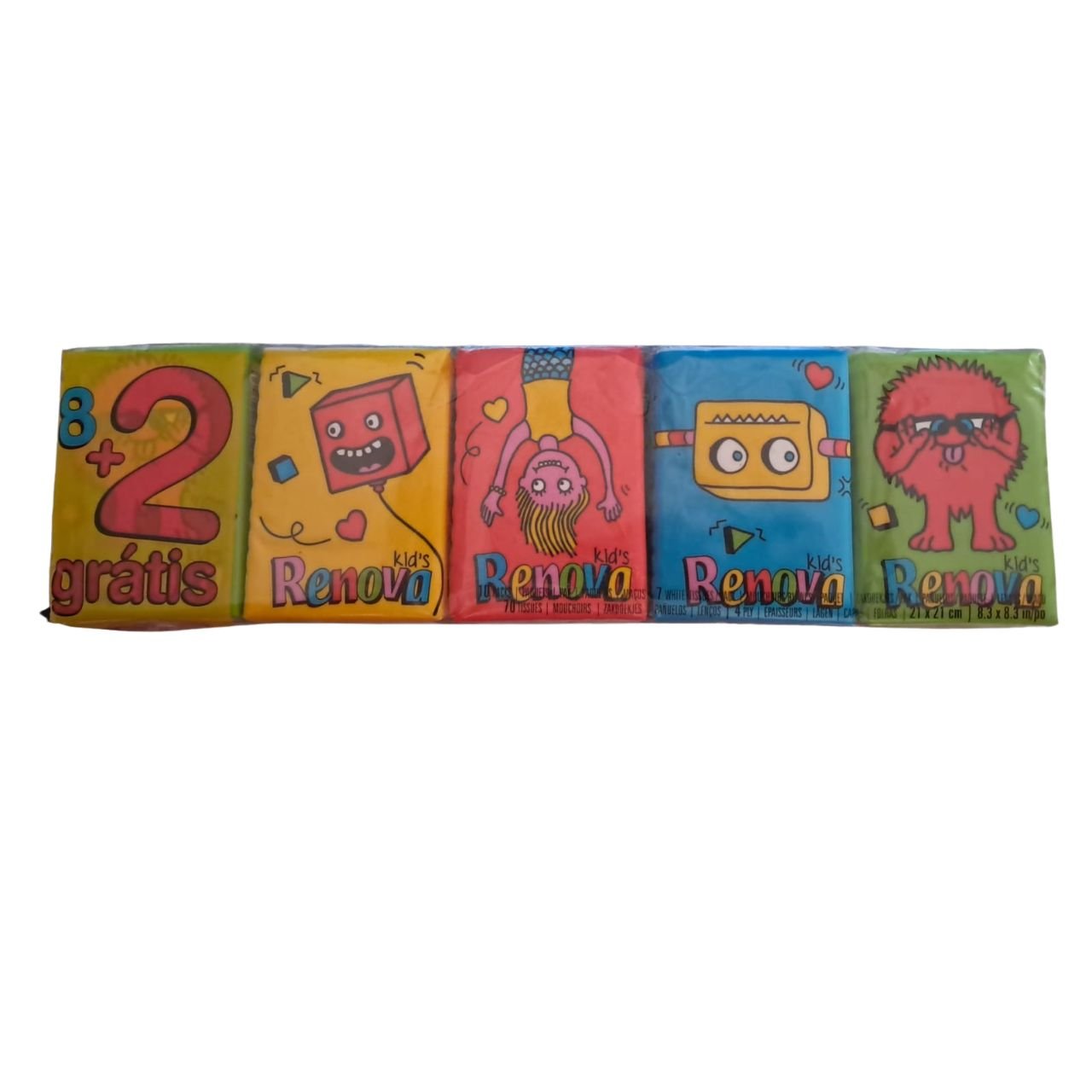 Lenços Renova Kids Papel 8 uni + 2 grátis - Image 2